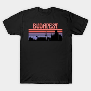 Budapest City Skyline Sunset T-Shirt